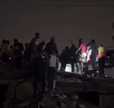 building collapses at Adenta